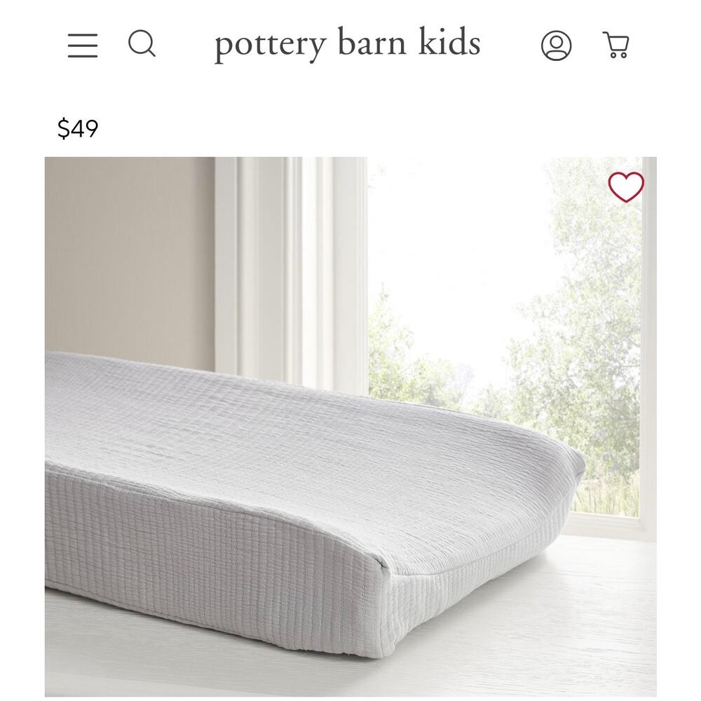 West Elm x Pottery Barn Kids Organic Matelasse Changing Pad Cover